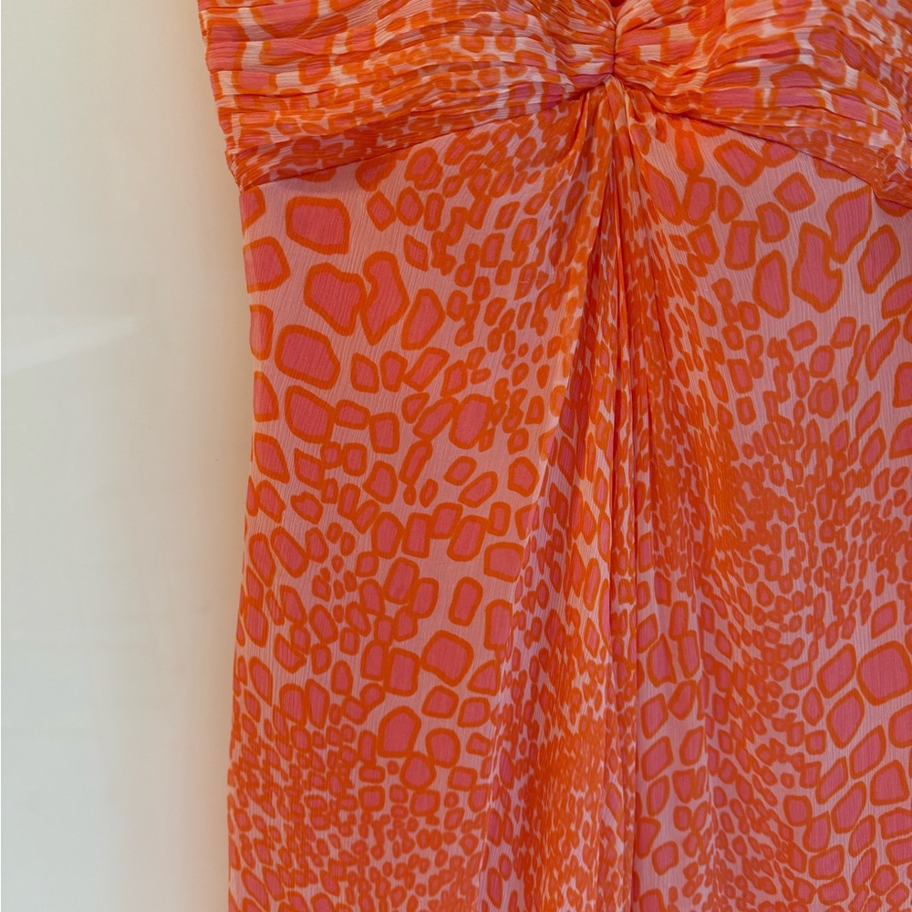 Laundry by Shelli Segal Elegant Orange and Pink Strapless Gown - Picture 5 of 9